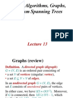 Greedy Algorithms, Graphs, Minimum Spanning Trees