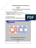 SREPT: Software Reliability Estimation and Prediction Tool: User Manual