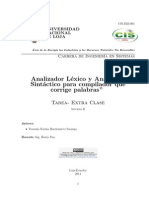 Analizador Léxico y Analizador Sintáctico para Compilador Que Corrige Palabras