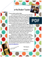 Student Teacher Intro Letter