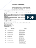 Romanian Phonology and Phonetics