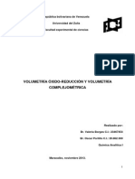 Volumetría Óxido-Reducción y Volumetría Complejométrica.