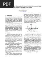 Implementation of The Behavior of A Particle in A Double-Well Potential Using The Fourth-Order Runge-Kutta Method