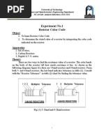 Experiment No.1: Resistor Color Code