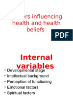 Factors Influencing Health and Health Beliefs