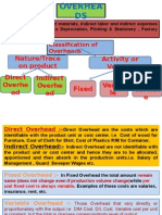 Nature/Trace On Product Activity or Direct Overhe Ad Indirect Overhe Ad Fixed Variab Le Semi-Variabl e