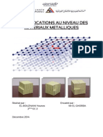 Les Dislocations Au Niveau Des Materiaux Metalliques