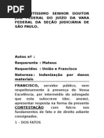 Peça Processual N. 02 - CONTESTAÇÃO - Responsabilidade Civil Do Estado