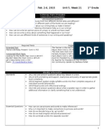 Reading Lesson Plans Feb. 2-6, 2015 Unit 5, Week 21 1 Grade