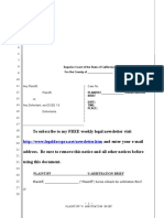 Sample Arbitration Brief For California