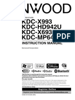 Kenwood KDC-X693 Manual