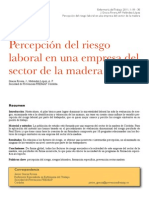 Percepcion Del Riesgo Laboral en Una Empresa