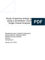 Study of Gamma Energy Spectrum Using A Scintillation Counter With Single Chanel Analyzer