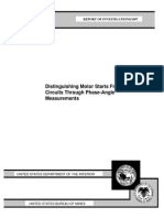 Distinguishing Motor Starts From Short Circuits Through Phase-Angle Measurements