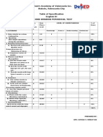 Second Periodical Test English Grade 3