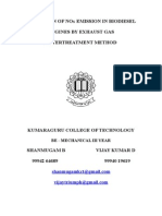 Reduction of No Emission in Biodiesel Engines by Exhaust Gas Aftertreatment Method