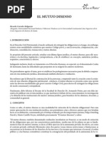 MUTUO DISENSOes Un Medio Extintivo Obligacional Que Proviene de Un Consentimiento