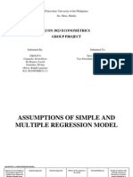 Assumptions of Simple and Multiple Linear Regression Model