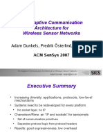 An Adaptive Communication Architecture For Wireless Sensor Networks