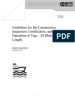 Guidelines For The Construction, Inspection, Certification, and Operation of Tugs Less Than 24 M in Length