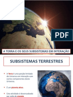 1 A Terra e Os Seus Subsistemas em Interação