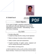 Career Objective: M. Khalid Saeed