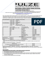 1st DPulze International Open Chess Team Festival Entry Form