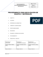 Po-Hse-01 Procedimiento Movilizacion de Equipos y Materiales