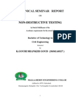 Technical Seminar Report: Non Destructive Testing