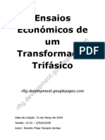 Ensaios Económicos de Um Transformador Trifásico