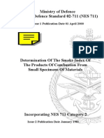 NES 711 Determination of The Smoke Index of The Products of Combustion From Small Specimens of Materials Category 2