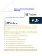 Procedure For Changes/ Amendments in Constitution of Registered Partnership Firm