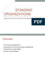 Understanding Organizations - Arguments For Combining Perspectives