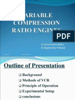 Variable Copression Ratio Engines