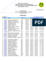 PAATB Result's of Cebu City