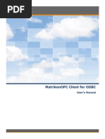 MatrikonOPC Client For ODBC User Manual