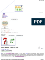 Best Mutual Fund For SIP