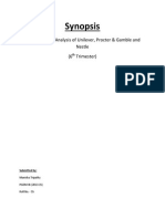 Synopsis: A Comparative Analysis of Unilever, Procter & Gamble and Nestle (6 Trimester)