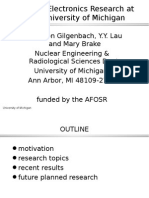 Vacuum Electronics Research at The University of Michigan