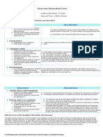 Educ 2100 Classroom Observation Form