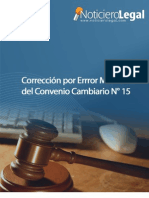 Corrección Convenio Cambiario #15