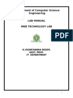 Web Technology Lab Manual