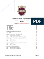 Livermore Youth Soccer League Bylaws