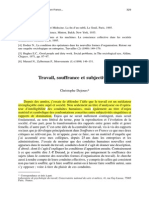 Christophe Dejours - Travail, Souffrance Et Subjectivité