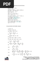 Ejercicios Combinados de Factoreo
