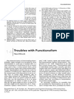 Troubles With Functionalism - Block