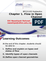 Chapter 1. Flow in Open Channel: BFC21103 Hydraulics