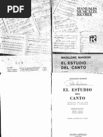 El Estudio Del Canto