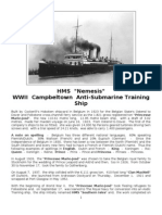 HMS Nemesis - WWII - Campbeltown - Anti-Submarine Training Ship