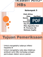 Laporan Hasil Praktikum Anti HBs ELISA